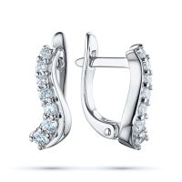 Серьги из белого золота с бриллиантами э4701сг07210007