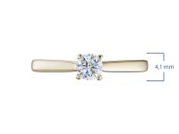 Классическое кольцо из желтого золота с бриллиантом э0301кц05210201