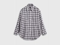 Удлинённая рубашка в клетку, Розовый