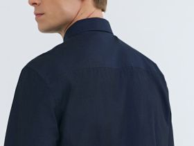 Рубашка из хлопка, Синий