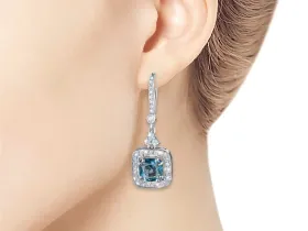 Серьги из серебра с и топазами э0671сг04250361_white