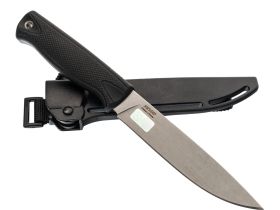 Рыбацкий нож Otus Black, сталь AUS-8, рукоять эластрон, Кизляр