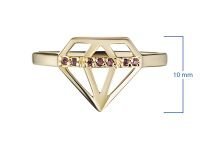 Кольцо из желтого золота с гранатами э0306кц12194520