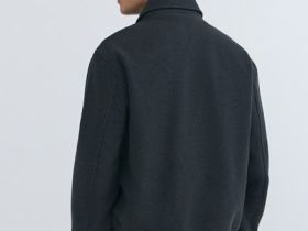 Куртка из пальтовой ткани, Серый