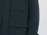 Утеплённое пальто на молнии, Серый