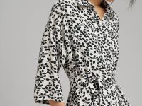 Платье-рубашка длины миди