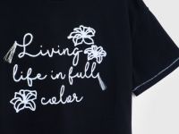 Свободная футболка для девочек, Черный