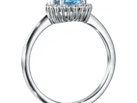 Кольцо из белого золота с топазом э4771кц04220417