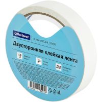 Клейкая лента двусторонняя OfficeSpace, 19 мм*10 м, бумажная основа