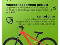 Подростковый велосипед Wind Ultra 24, год 2025, цвет Красный