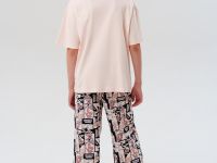 Комплект трикотажный для девочек: фуфайка (футболка), брюки