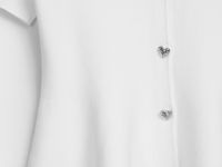 Кардиган с баской и фигурными пуговицами, Белый