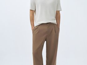 Вязаное поло с коротким рукавом, Серый