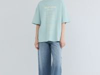 Футболка оверсайз с принтом, Зеленый