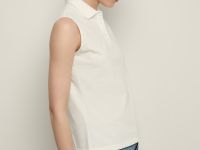 Поло без рукавов приталенного силуэта