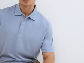 Поло из пике, Голубой