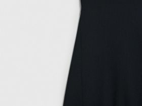 Вязаное платье с расклёшенной юбкой, Черный