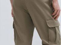 Джоггеры из твила с карго-карманами, Бежевый