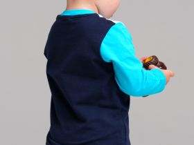 Фуфайка детская трикотажная для мальчиков (футболка с длинными рукавами)