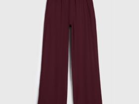 Прямые брюки с эластичным поясом, Фиолетовый