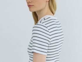 Футболка в рубчик, Белый