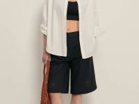 Шорты из хлопка со складками