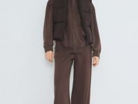 Утеплённый жилет, Коричневый