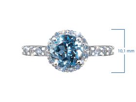 Кольцо из серебра с и топазом э0671кц04250350_white