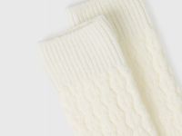 Носки из пряжи с шерстью, Белый