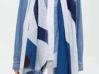 Палантин из изо льна и хлопка с принтом