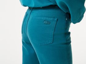 Женские прямые джинсы Lacoste из экологиески чистого хлопка