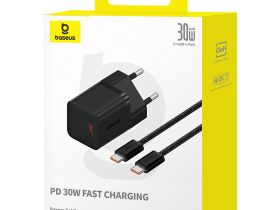 Сетевое зарядное устройство Baseus GaN Charger 30W Type-C/кабель Type-C- Type-C 100см (P10110902113-00) (черный)