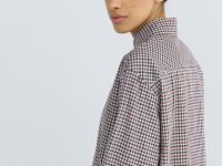 Рубашка в клетку виши, Бежевый