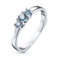 Классическое кольцо из белого золота э0912кц07153600_blue