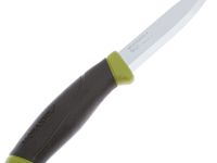 Нож с фиксированным лезвием Morakniv Companion, сталь Sandvik 12C27, рукоять резина, olive green