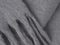 Однотонный шарф с бахромой, Серый