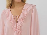 Блузка с рюшами, Розовый