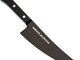Поварской кухонный шеф-нож Samura Shadow 16.6 см, сталь Aus 8, сталь AUS-8, рукоять ABS-Пластик