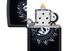 Зажигалка ZIPPO Dragon Eye с покрытием Black Light, латунь/сталь, черная,матовая 38x13x57 мм
