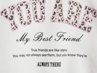 Свитшот с принтом для девочек, Белый