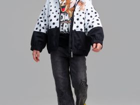 Куртка текстильная с полиуретановым покрытием для девочек (ветровка)