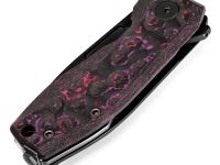 Складной нож LionSteel NANO Purple Haze, сталь MagnaCut, рукоять карбон/титан