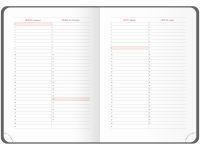 Ежедневник недатированный, кожзам OfficeSpace "Elastic band" A5 136 л, бежевый