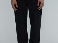 Джоггеры из твила с карго-карманами, Черный