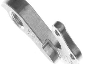 Держатель заднего переключателя "петух" Meta №164 фрезерованный (серебристый)