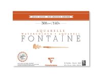 Блок-склейка бумаги для акварели Clairefontaine "FONTAINE" 23*31 см 20л 300 г, 100% хлопок, гор.пре