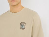 Футболка с арт-вышивкой, Бежевый