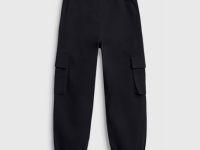 Брюки с карго-карманами для девочек, Черный