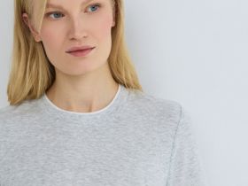 Футболка с контрастной окантовкой, Серый