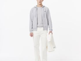 Мужская флисовая толстовка Lacoste на молнии